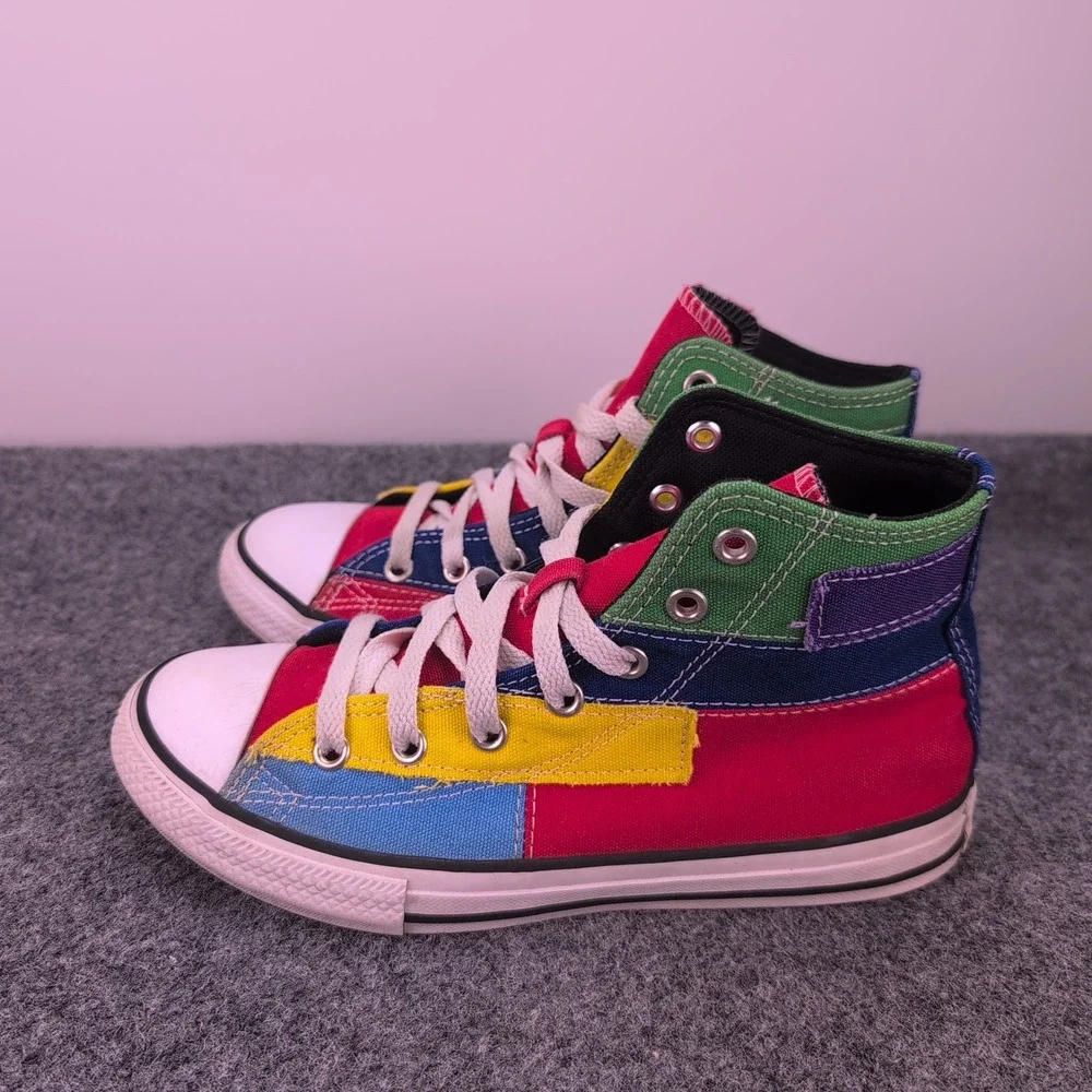 Converse Chuck Taylor All Star Patchwork High Top Youth 3 Multi Color 373163F